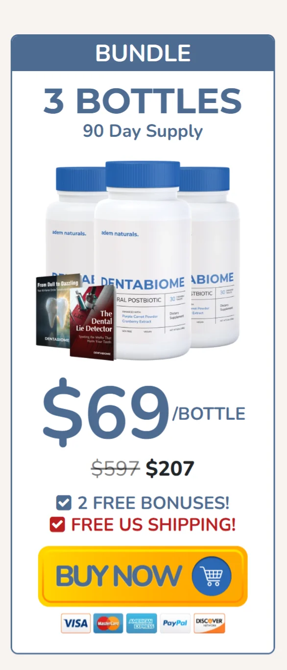 DentaBiome™ 3 bottles pricing